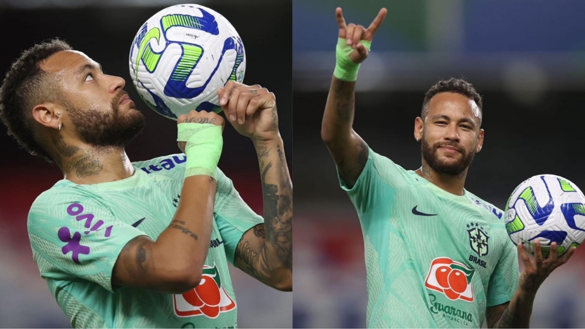 Neymar nos treinos da Seleção Brasileira pelas eliminatórias Sul-Americanas pela Copa do Mundo 2026 (Fotos: Reprodução/ CBF/ Instagram/ Montagem)