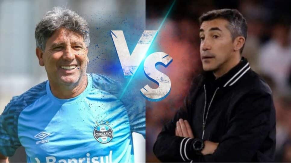 Os técnicos Renato Gaúcho, do Grêmio, e Bruno Lage, do Botafogo (Fotos: Reprodução/ Internet/ Montagem)Os técnicos Renato Gaúcho, do Grêmio, e Bruno Lage, do Botafogo (Fotos: Reprodução/ Internet/ Montagem)
