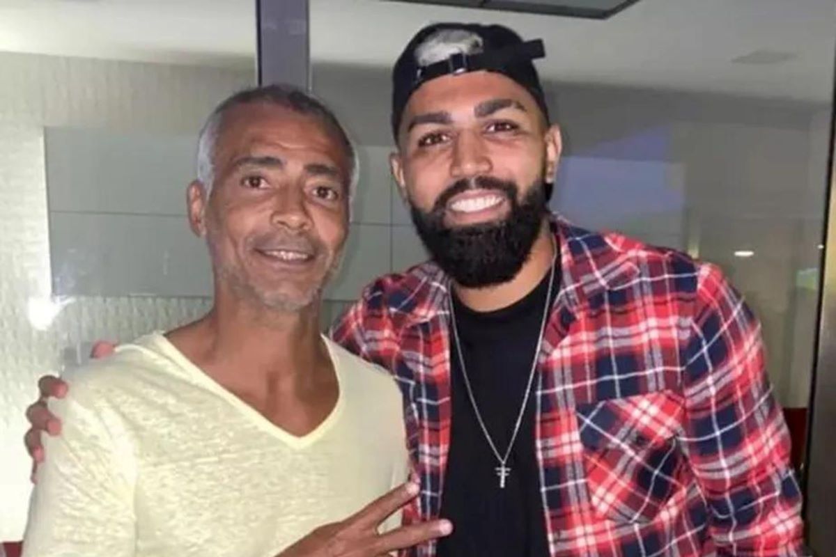 Romário ao lado de Gabigol