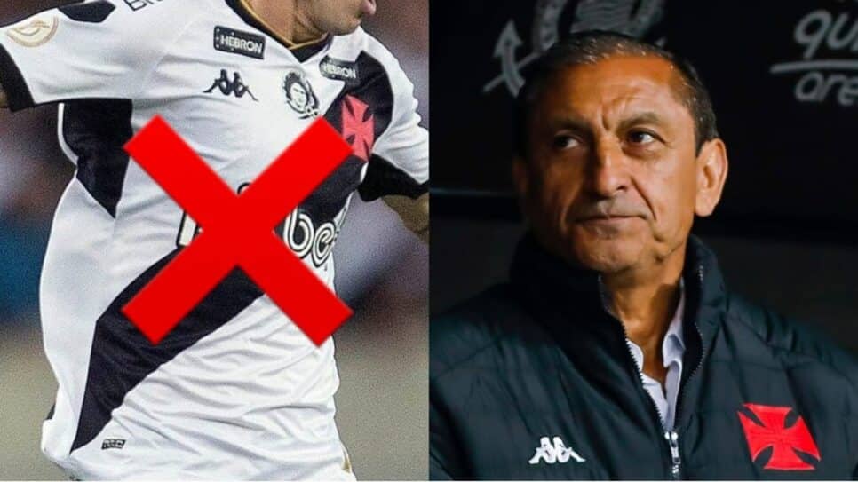 Ramón Díaz não relaciona este jogador caro do Vasco em partida (Fotos: Reprodução/ Daniel Ramalho/ CRVG/ Montagem)