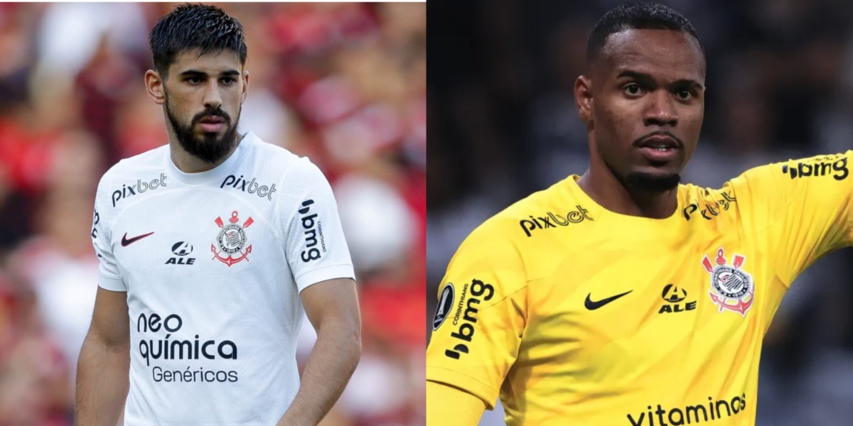 Bruno Méndez e Carlos Miguel, jogadores do Corinthians (Imagem Reprodução Internet)