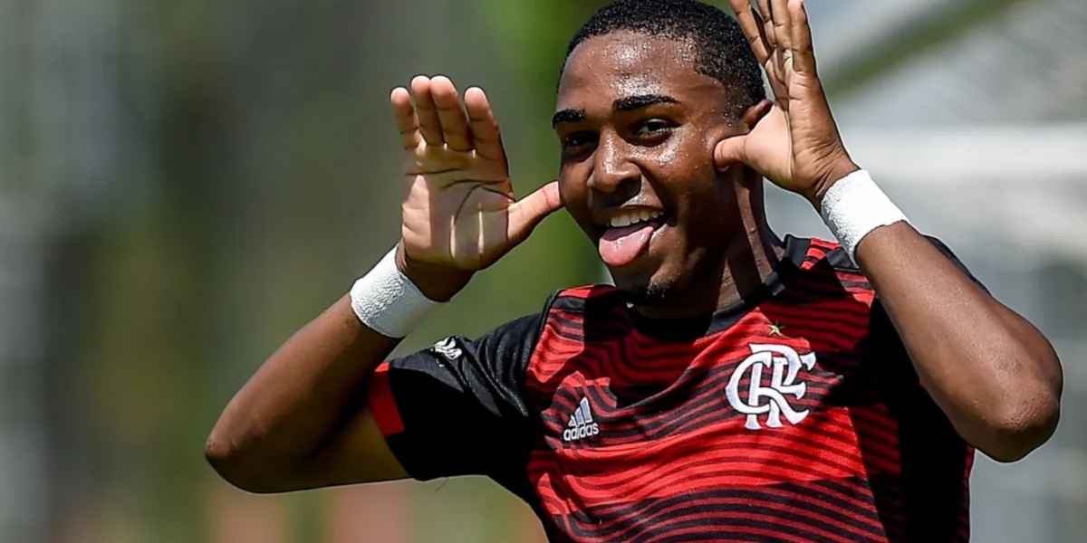 Lorran, jogador do Flamengo, de 17 anos (Imagem Reprodução Internet)