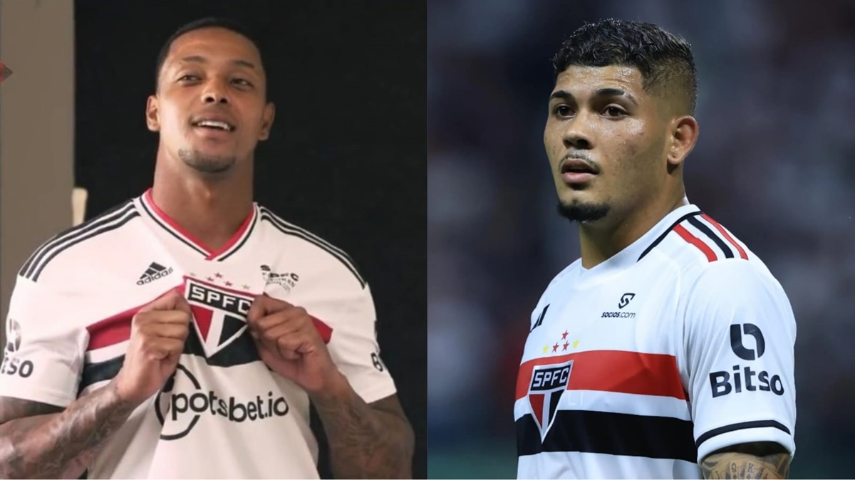 David e Erison são atacantes descartados pela diretoria do São Paulo em 2024 (Fotos: Reprodução/ SPFC/ Instagram/ Montagem)