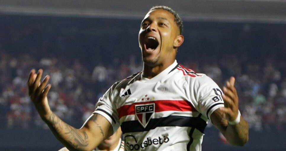 David é atacante emprestado ao São Paulo (Foto: Reprodução/ Rubens Chiri/ SPFC)