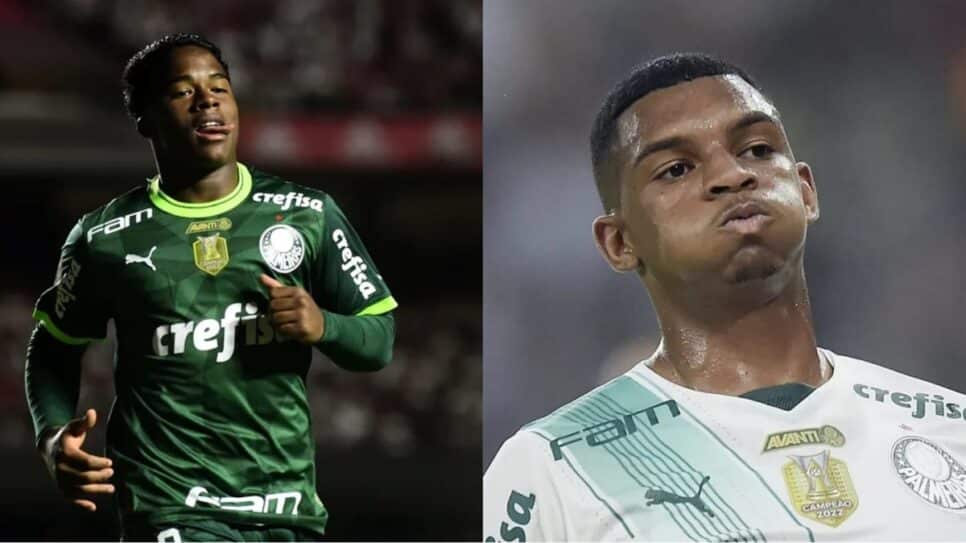 Endrick e Luís Guilherme tem situação vazada dos bastidores do Palmeiras (Fotos: Reprodução/ Cesar Greco/ SEP/ Montagem)