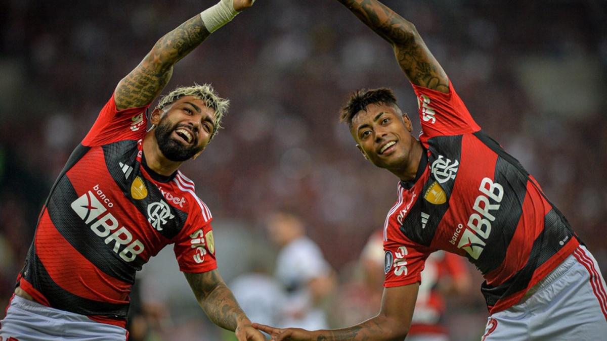 Gabigol e Bruno Henrique são astros do Flamengo (Foto: Reprodução/ CRF)