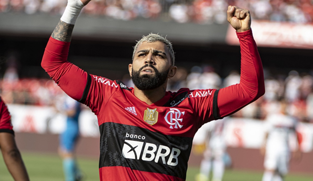 Gabigol pode renovar com o Flamengo e se tornar o jogador mais bem remunerado do futebol brasileiro (Foto: Reprodução/ Alexandre Vidal/ CRF)