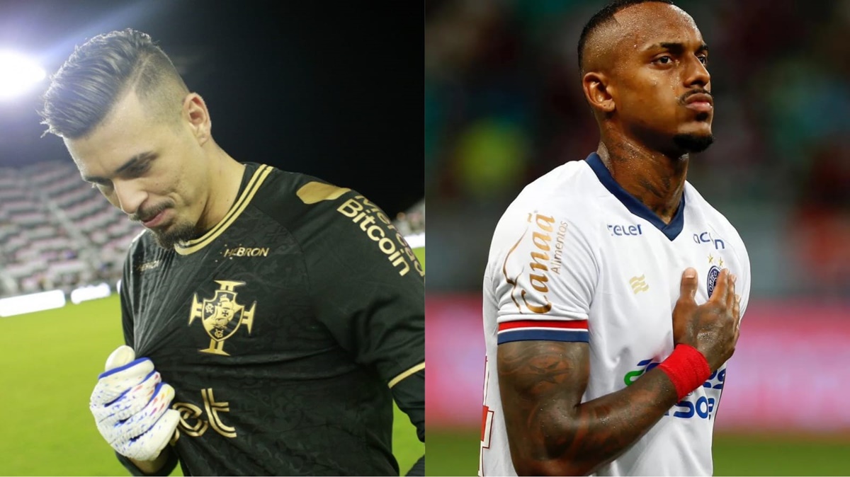 Goleiro Ivan, cedido ao Vasco da Gama
e Raul Gustavo, ao Bahia, ainda são ativos do Corinthians (Fotos: Reprodução/ Internet/ Montagem)