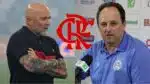 Os ex-técnicos do CRF: Jorge Sampaoli e Rogério Ceni (Fotos: Reprodução/ Flamengo/ Bahia/ Montagem)