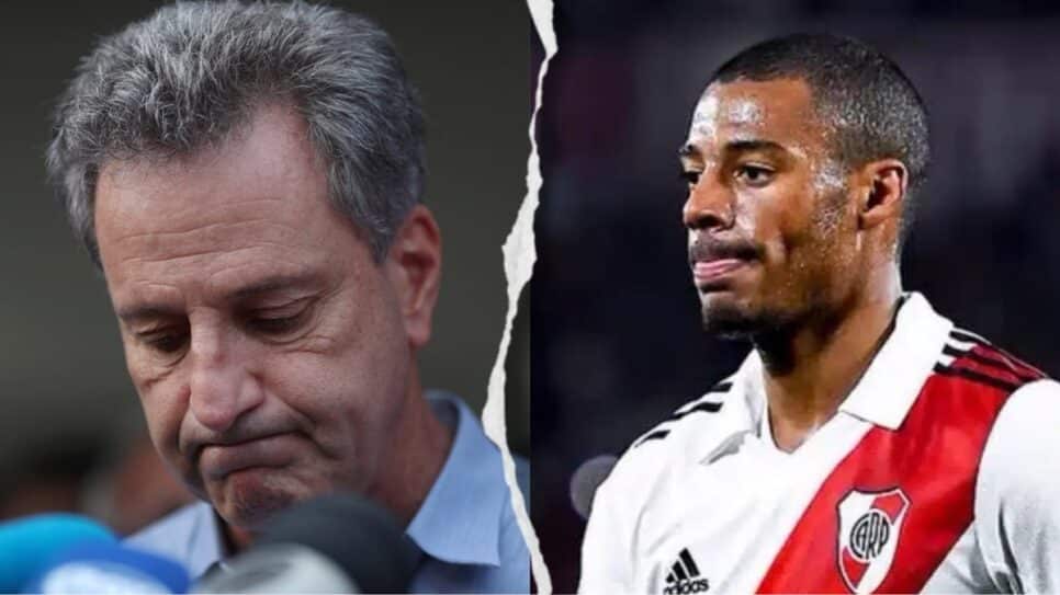 De La Cruz pode dar chapéu em Rodolfo Landim, do Flamengo, com nova proposta da Europa (Fotos: Reprodução/ GettyImages/ CRF/ Montagem)