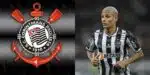 Logo do Corinthians e Guilherme Arana, jogador do Atlético-MG (Foto: Reprodução / Internet)