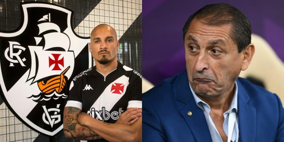 Maicon e o técnico do Vasco, Ramón Díaz (Foto: Reprodução / Internet)