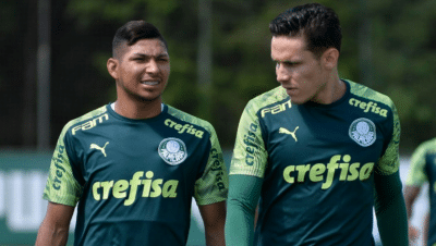 Imagem do post Treta! Raphael Veiga e Rony discutem em rede nacional e situação causa choque em torcedores do Palmeiras