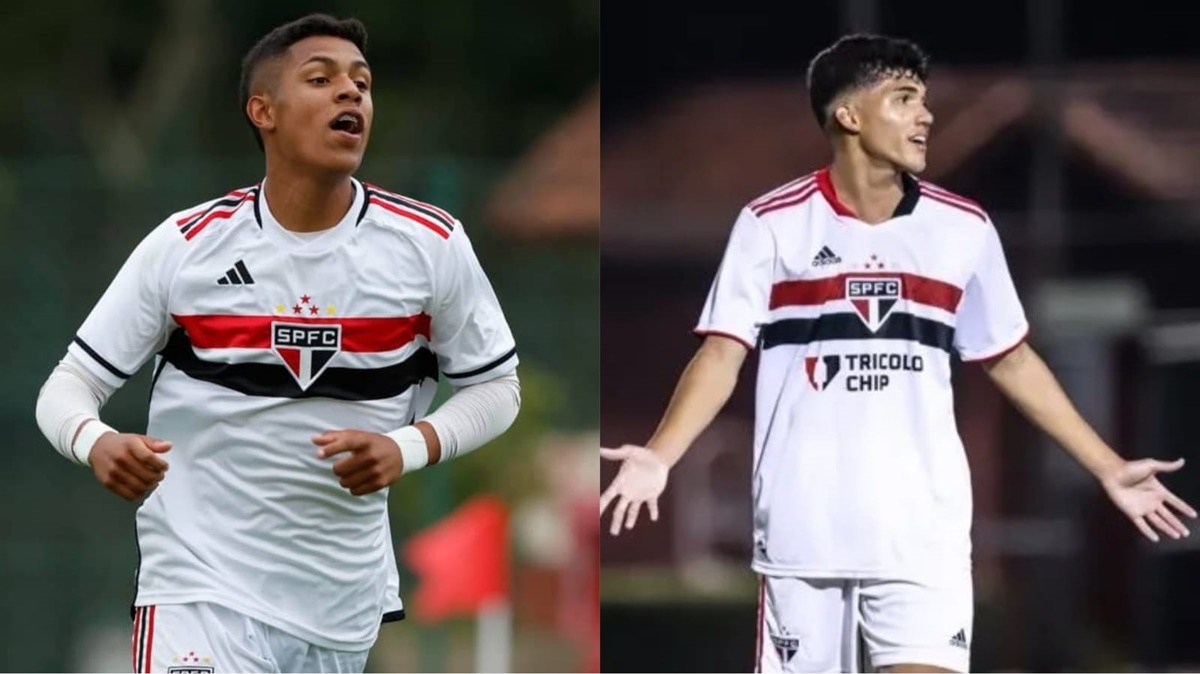 Ryan Francisco Willian Gomes são promovidos aos profissionais do São Paulo (Fotos: Reprodução/ SPFC/ Montagem)