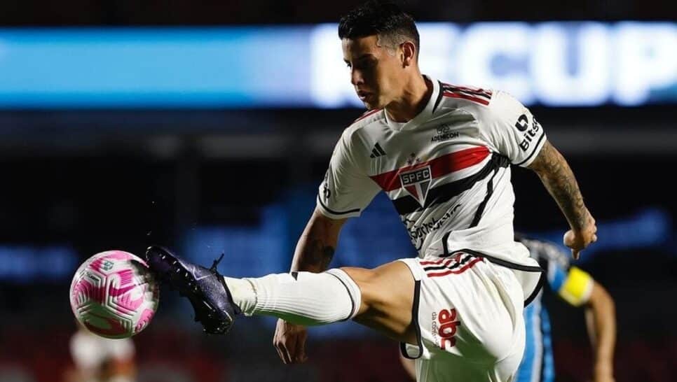 James Rodríguez faz boa atuação no São Paulo contra o Grêmio (Foto: Reprodução/ SPFC/ Instagram)