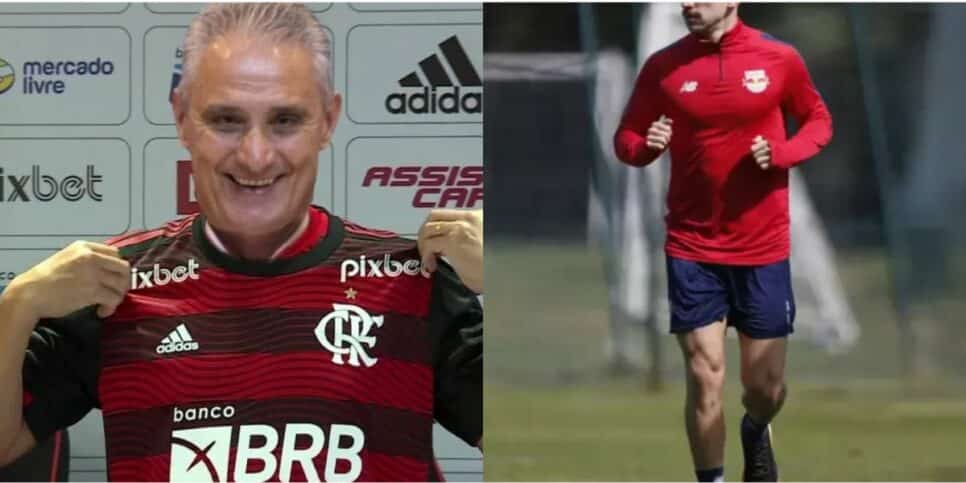 Tite, técnico do Flamengo e Léo Ortiz (Foto: Reprodução / Internet)