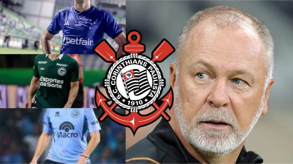 Mano Menezes quer estes 3 reforços ao Corinthians em 2024 (Fotos: Reprodução/ Internet/ Montagem)