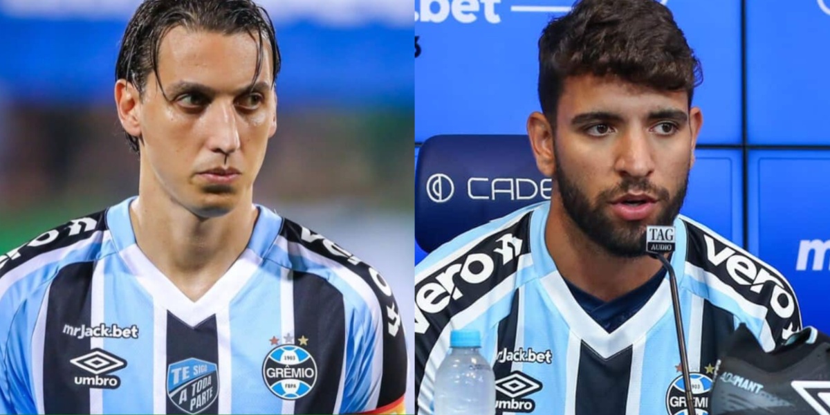 Pedro Geromel e Pepê, jogadores do Grêmio (Imagem Reprodução Internet)