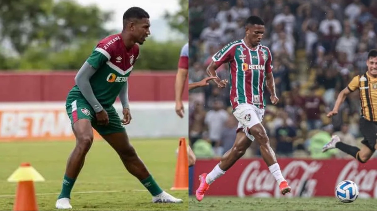 Lelê é emprestado do Volta Redonda ao Fluminense e São Paulo o deseja em 2024 (Fotos: Reprodução/ Flu/ Internet/ Montagem)