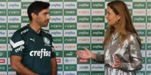 Abel Ferreira e Leila Pereira, no Palmeiras (Imagem Reprodução Internet)