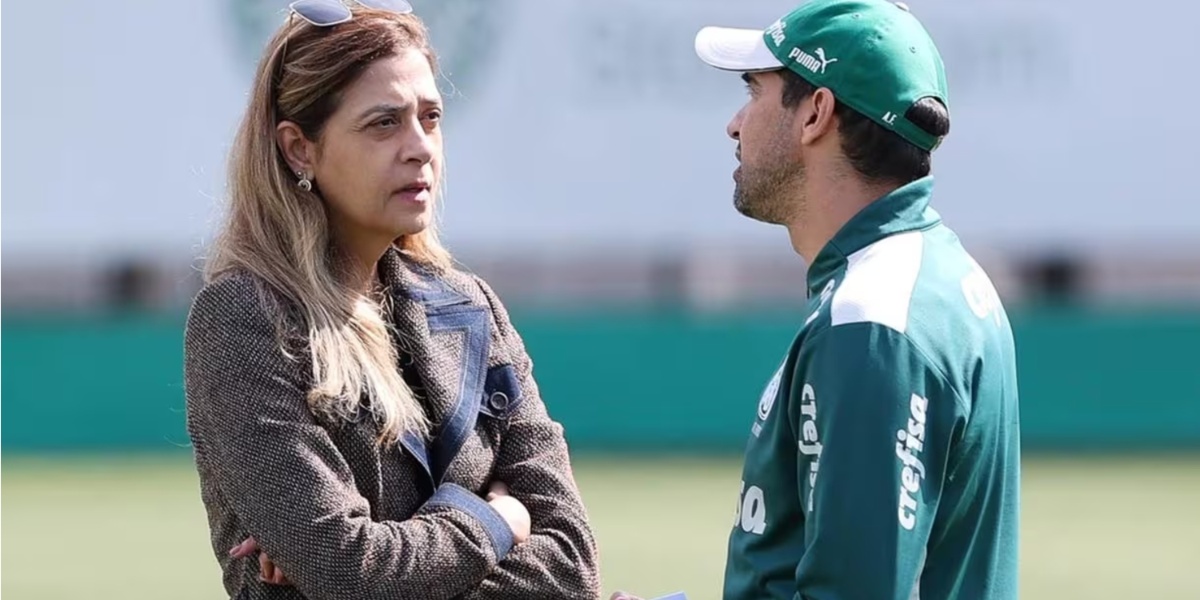 Leila Pereira e Abel Ferreira, no Palmeiras (Imagem Reprodução Cesar Greco)