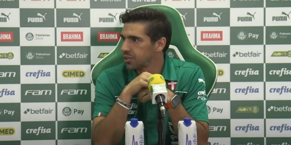 Abel Ferreira em coletiva de imprensa abre o jogo e coloca em dúvida permanência no Palmeiras em 2024 (Foto: Reprodução/ YouTuve)