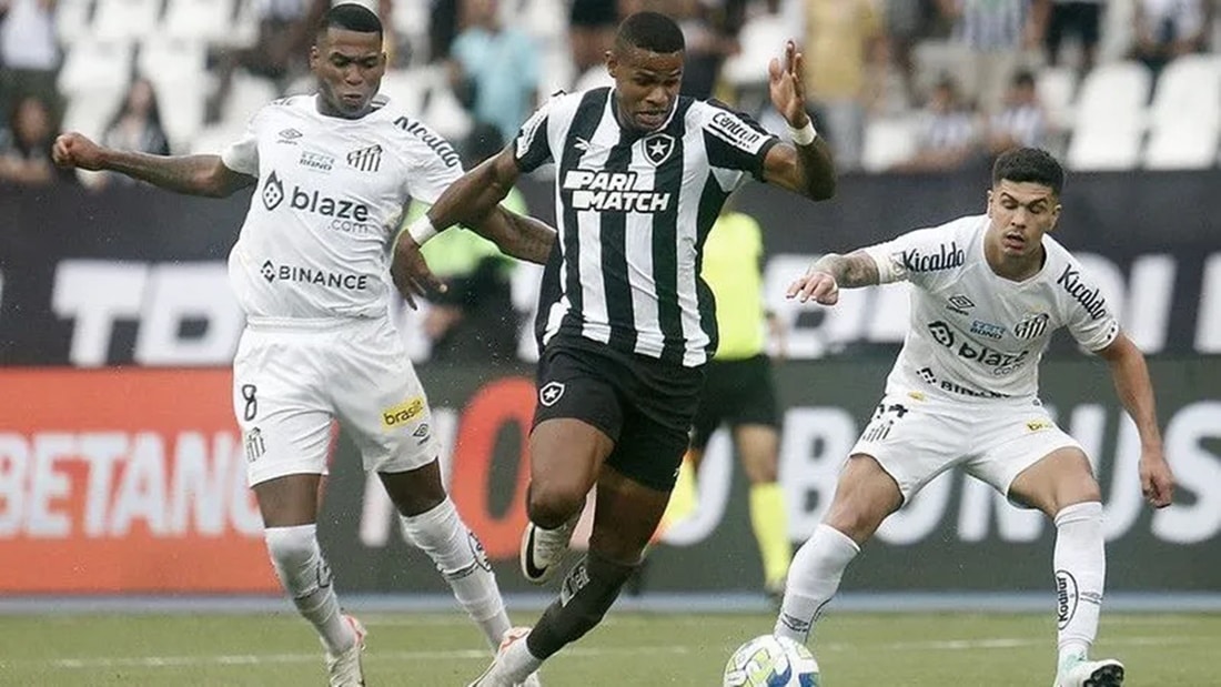 Botafogo e Santos empataram no Brasileirão (Foto: Reprodução/ Vitor Silva)