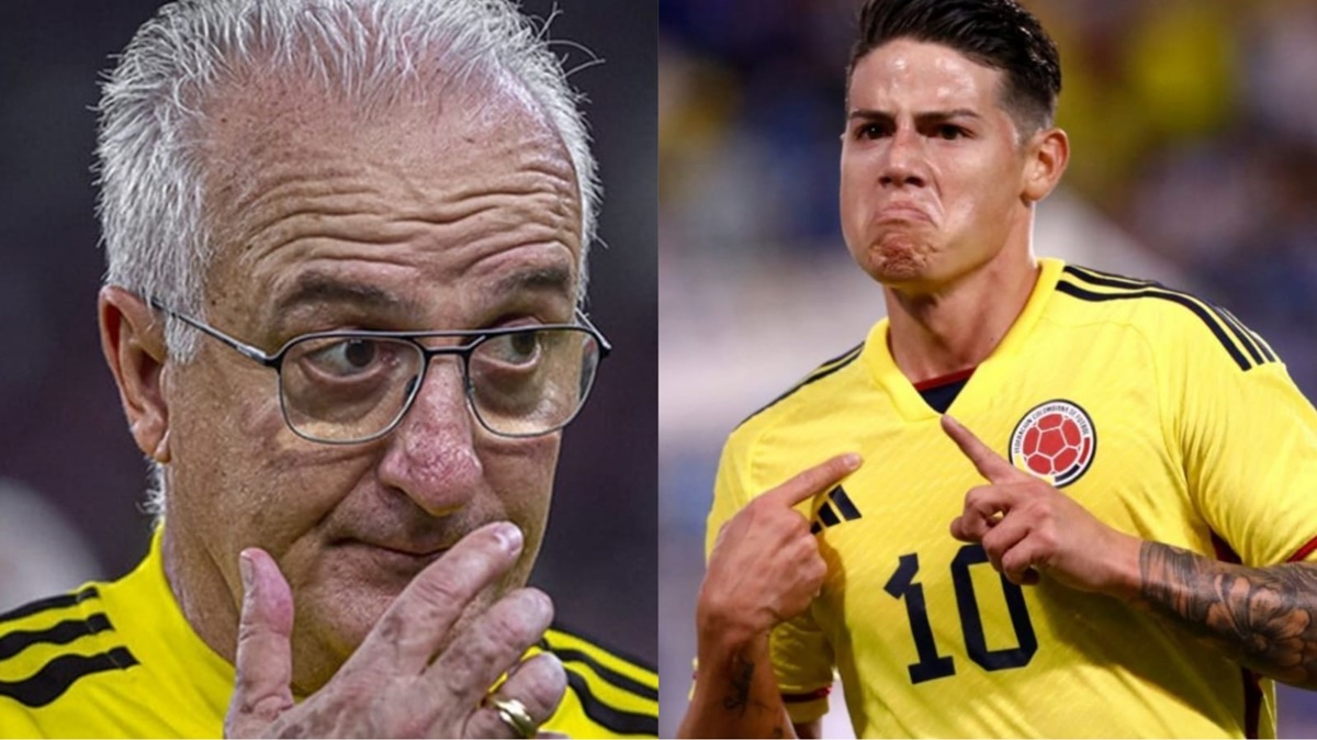 Dorival Júnior de olho no desempenho de James Rodríguez na Seleção Colombiana (Fotos: Reprodução/ GettyImages/ Montagem)