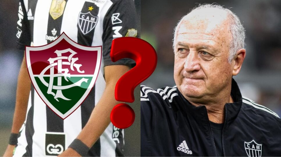 Felipão ignora jogador no Galo e este deve fechar com Fluminense em 2024 (Fotos: Reprodução/ Fernando Moreno/ AGIF/ Pedro Souza/ Montagem)