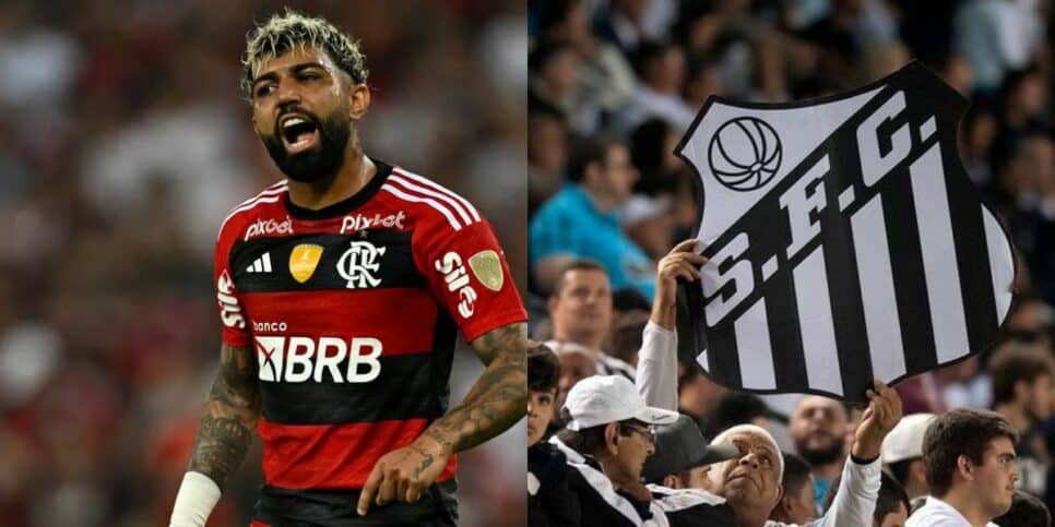 Gabigol e Santos (Reprodução/Internet)