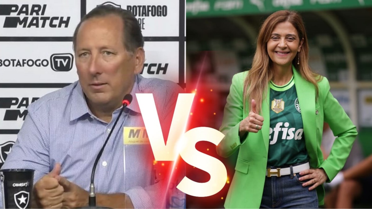 John Textor, mandatário do Botafogo e Leila Pereira, presidente do Palmeiras (Fotos: Reprodução/ Internet/ SEP/Montagem)