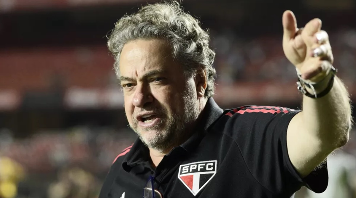 O presidente do São Paulo, Julio Casares, comentou sobre a passagem de Pato no Tricolor em 2023 (Fotos: Reprodução/ Marcos Ribolli/ SPFC)