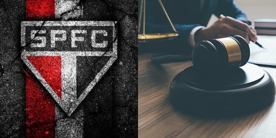 Logo do São Paulo e Justiça (Foto: Reprodução / Internet)