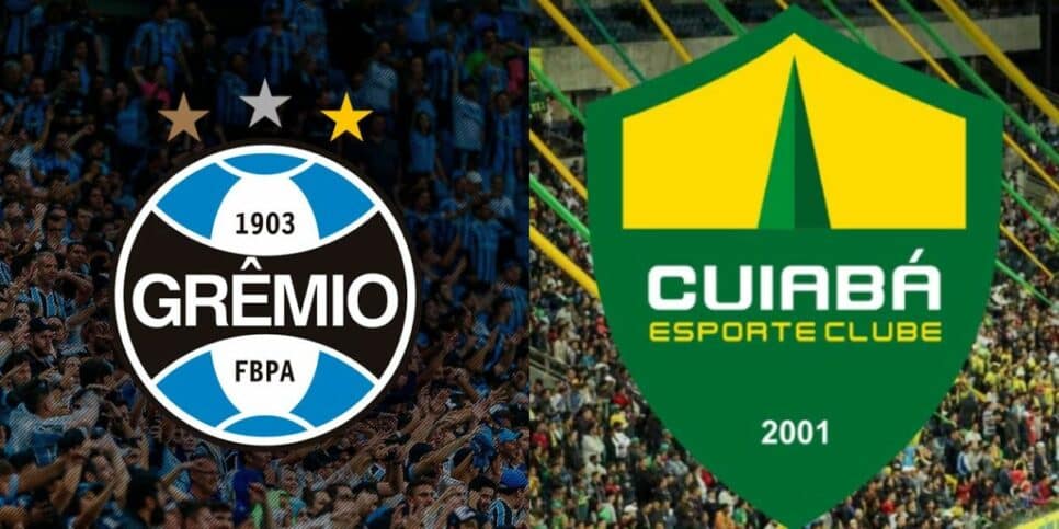 Logos do Grêmio e do Cuiabá (Foto: Reprodução / Internet)