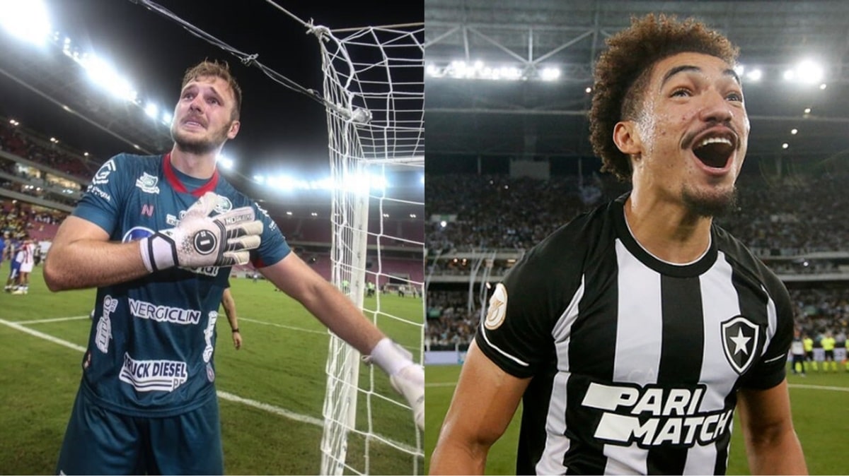 Lucas Perri e Adryelson são destaques do Botafogo e serão vendidos ao Lyon, da França (Fotos: Reprodução/ Divulgação/ Botafogo/ Montagem)