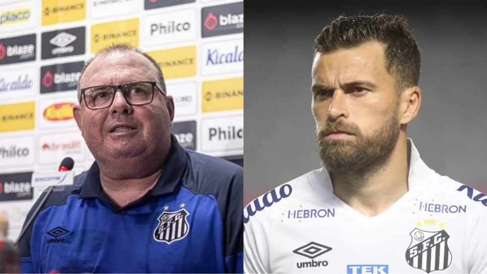 Marcelo Fernandes expõe situação de Lucas Limas sem espaço no Santos (Fotos: Reprodução/ SantosFC/ Montagem)