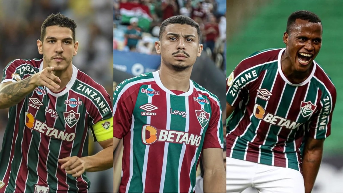 Nino, André e Arias estão com dias contados no Fluminense (Fotos: Reprodução/ Divulgação/ Montagem)