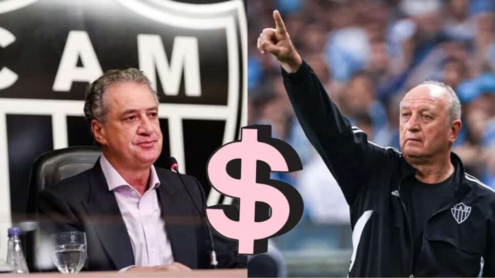 Sérgio Coelho, presidente do Galo e Felipão, técnico do Atlético-MG (Fotos: Reprodução/Maxi Frenzo/ Montagem)