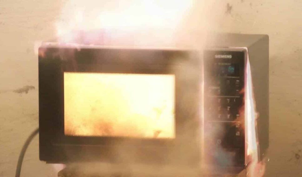 porta Micro-ondas sofrendo pequeno defeito (Foto: Reprodução)
