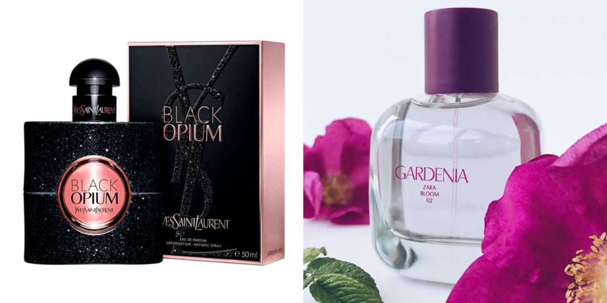 Yves Saint Laurent Black Opium e Zara’s “Gardenia (Imagem Reprodução Internet)