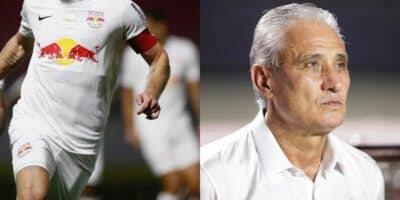 Tite e jogador (Reprodução/Internet)