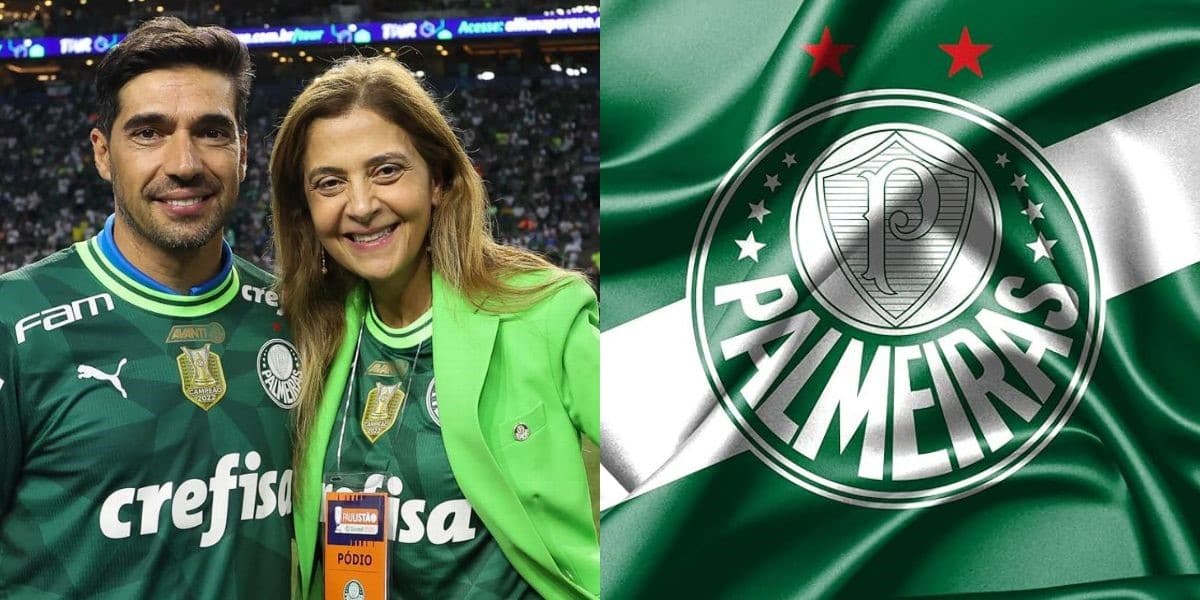 Abel Ferreira e Leila Pereira, presidente do Palmeiras (Foto: Reprodução / Internet)