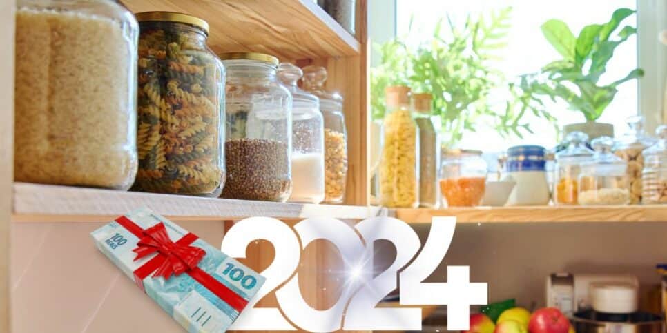 Dinheiro Prosperidade Alimentos na cozinha (Foto: Reprodução / Internet / Montagem HoraDoBenefício)