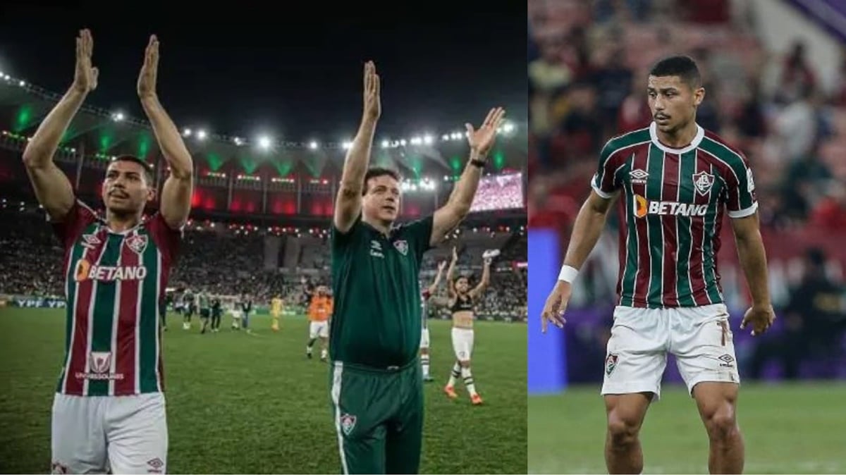 André e Fernando Diniz, do Fluminense (Foto: Rerodução/ Marcelo Gonçalves/ Lucas Merçon/ FFC/ Montagem)