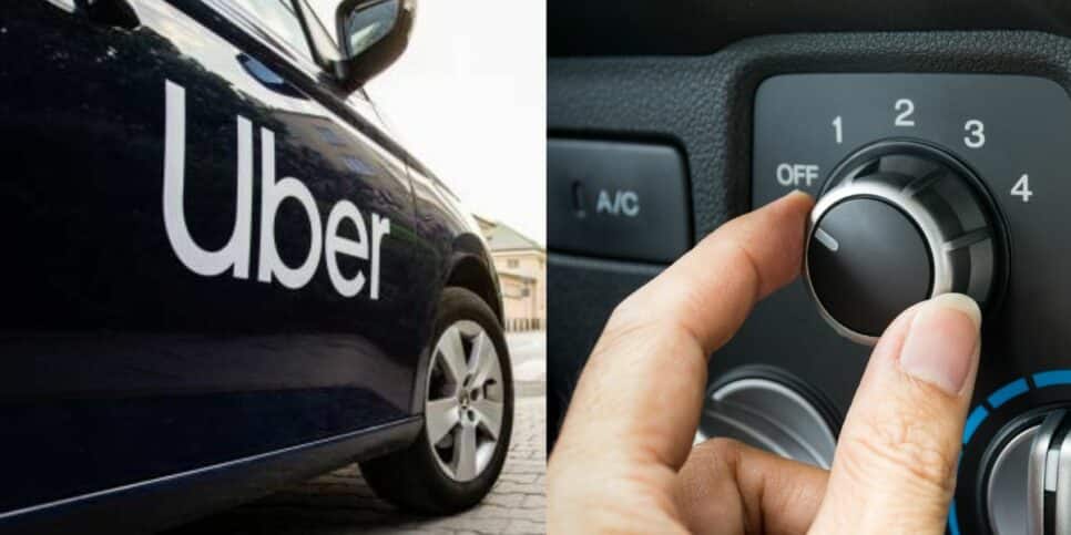 Carro da Uber e ar-condicionado (Foto: Reprodução / Internet)