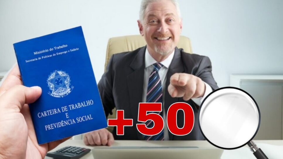 Vagas de emprego para você que está acima dos 50 anos (Fotos: Reprodução/ FreePik/ Montagem)