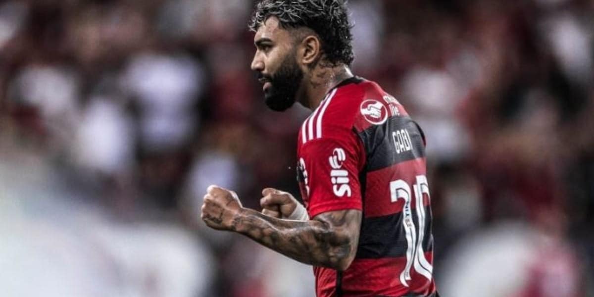 Gabigol atuando pelo Flamengo (Foto: Reprodução/Twitter)