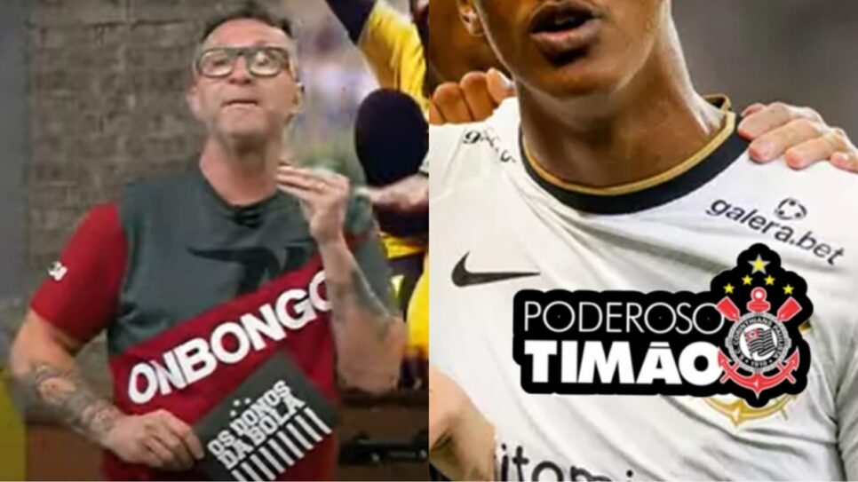 Neto crava chapéu que o Corinthians vai levar por atleta (Fotos: Reprodução/ Os Donos da Bola/ Band/ Rodrigo Coca/ Montagem)