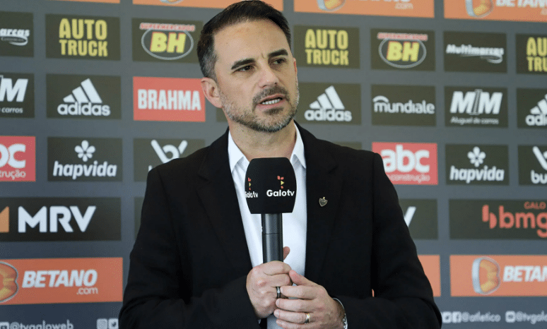 Ele disse não! Rodrigo Caetano nega proposta do Corinthians (Foto: Bruno Sousa / Atlético-MG)