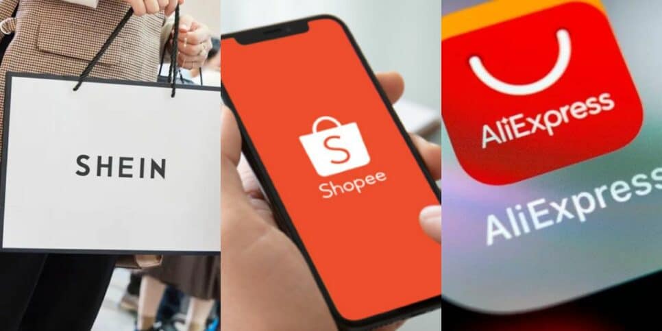 shein, shopee e aliexpress (Reprodução/Internet)